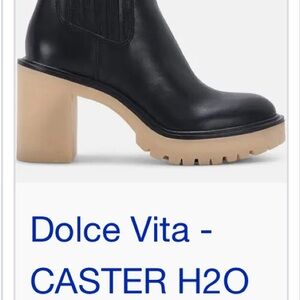 Dolce Vita Black and Tan Heeled Boots
